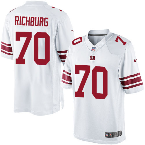 Youth Limited Weston Richburg Nike Jersey White Road - #70 NFL New York Giants