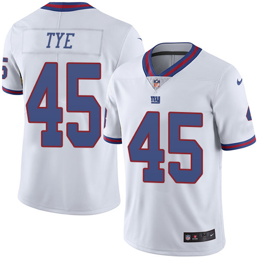 Youth Limited Will Tye Nike Jersey White - #45 Rush NFL New York Giants