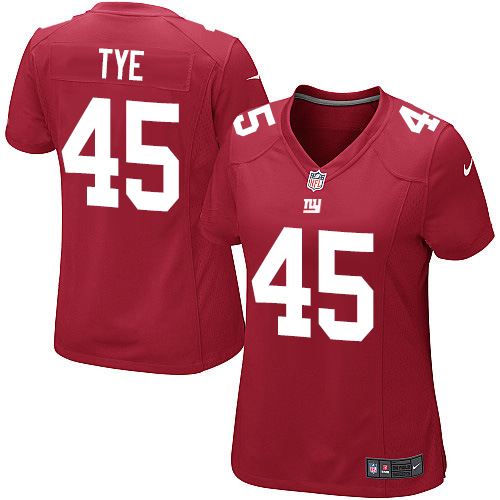 Women's Game Will Tye Nike Jersey Red Alternate - #45 NFL New York Giants