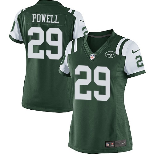 Women's Elite Bilal Powell Nike Jersey Green Home - #29 NFL New York Jets