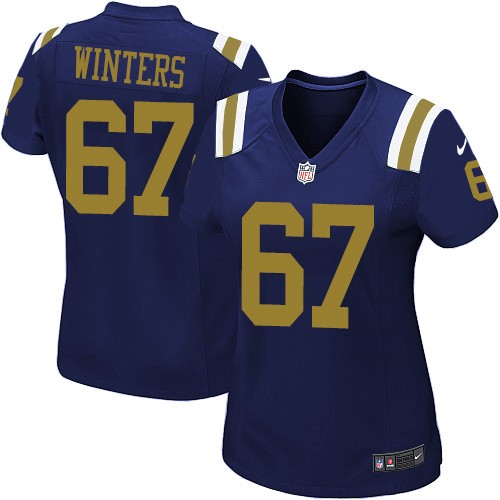 Women's Elite Brian Winters Nike Jersey Navy Blue Alternate - #67 NFL New York Jets