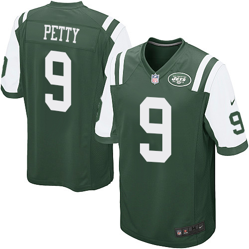Youth Game Bryce Petty Nike Jersey Green Home - #9 NFL New York Jets