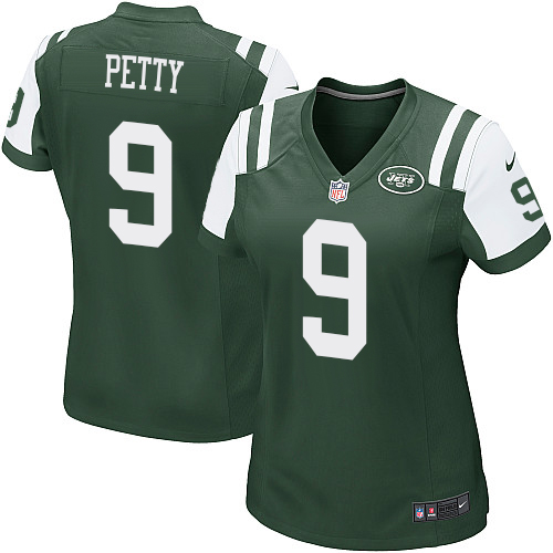 Women's Game Bryce Petty Nike Jersey Green Home - #9 NFL New York Jets