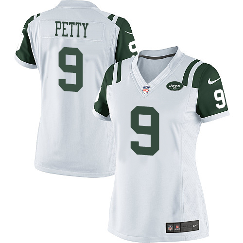 Women's Elite Bryce Petty Nike Jersey White Road - #9 NFL New York Jets