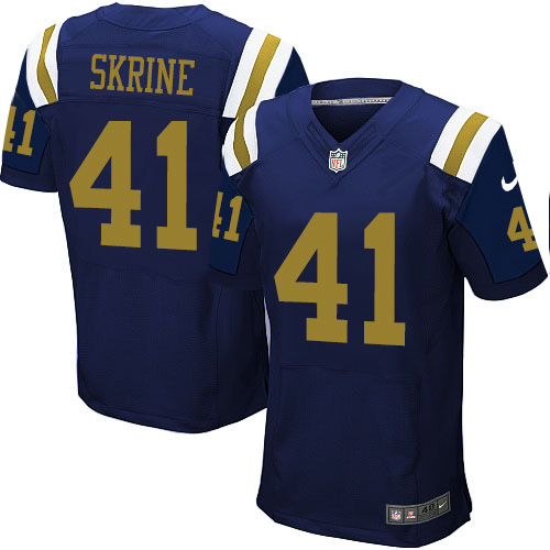 Men's Elite Buster Skrine Nike Jersey Navy Blue Alternate - #41 NFL New York Jets