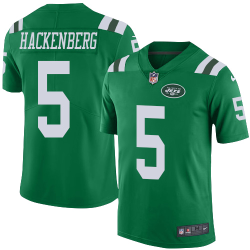 Youth Limited Christian Hackenberg Nike Jersey Green - #5 Rush NFL New York Jets