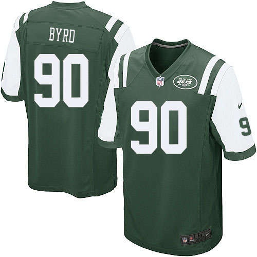 Youth Limited Dennis Byrd Nike Jersey Green Home - #90 NFL New York Jets