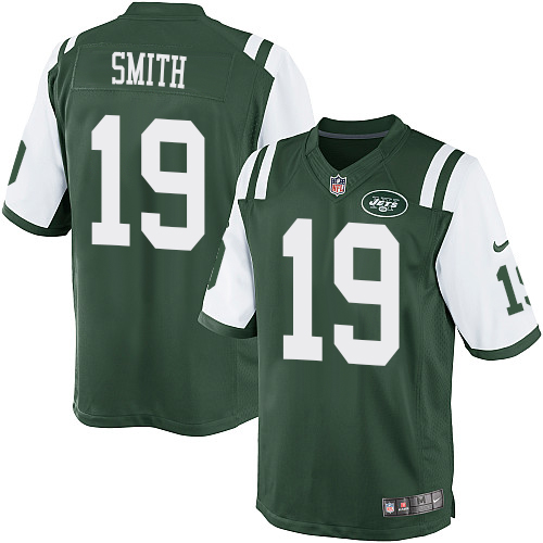 Youth Limited Devin Smith Nike Jersey Green Home - #19 NFL New York Jets