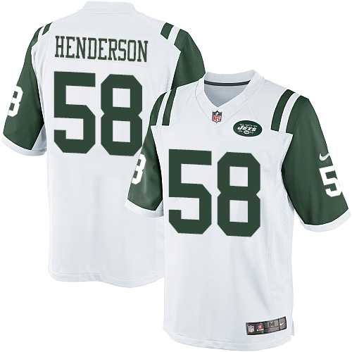Youth Limited Erin Henderson Nike Jersey White Road - #58 NFL New York Jets