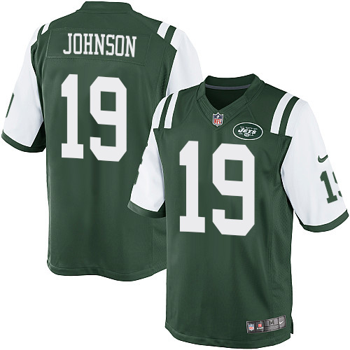 Men's Limited Keyshawn Johnson Nike Jersey Green Home - #19 NFL New York Jets