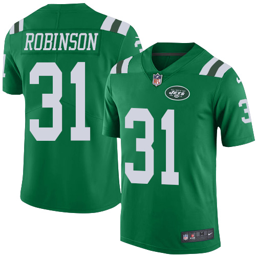 Men's Limited Khiry Robinson Nike Jersey Green - #31 Rush NFL New York Jets