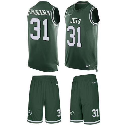 Men's Limited Khiry Robinson Nike Jersey Green - #31 Tank Top Suit NFL New York Jets