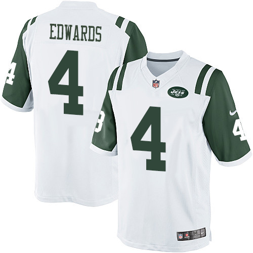 Youth Limited Lac Edwards Nike Jersey White Road - #4 NFL New York Jets