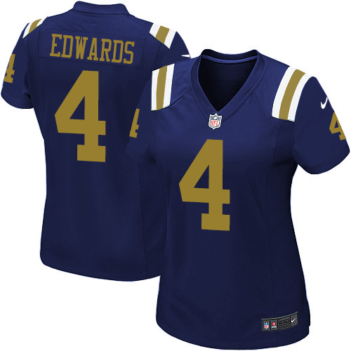 Women's Limited Lac Edwards Nike Jersey Navy Blue Alternate - #4 NFL New York Jets