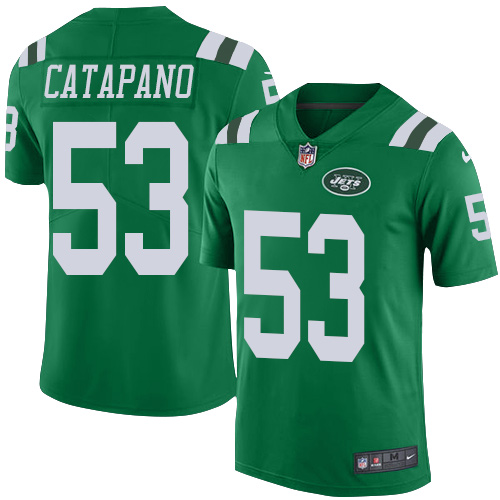 Youth Limited Mike Catapano Nike Jersey Green - #53 Rush NFL New York Jets