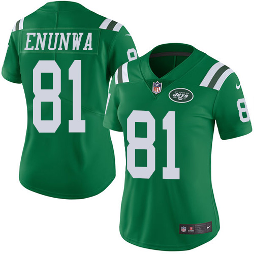 Women's Limited Quincy Enunwa Nike Jersey Green - #81 Rush NFL New York Jets