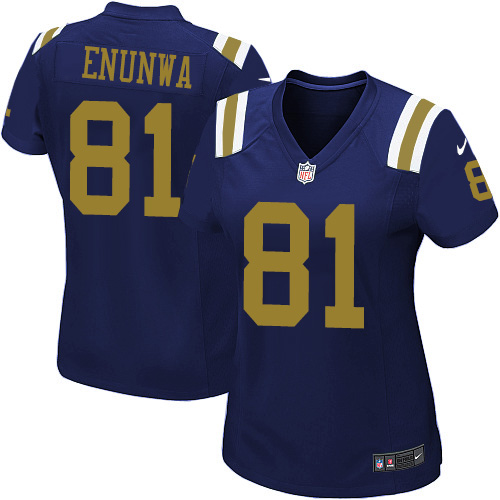 Women's Limited Quincy Enunwa Nike Jersey Navy Blue Alternate - #81 NFL New York Jets