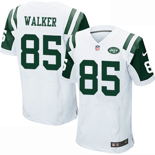 Men's Elite Wesley Walker Nike Jersey White Road - #85 NFL New York Jets