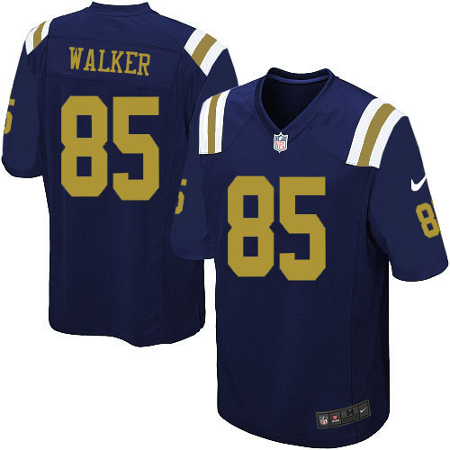 Men's Game Wesley Walker Nike Jersey Navy Blue Alternate - #85 NFL New York Jets