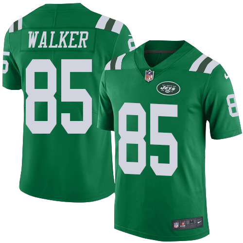 Men's Limited Wesley Walker Nike Jersey Green - #85 Rush NFL New York Jets