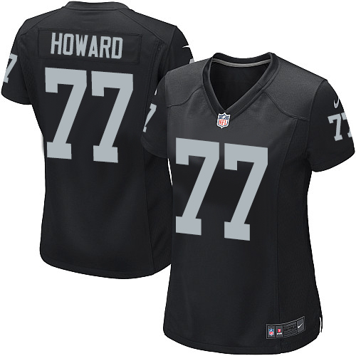 Women's Game Austin Howard Nike Jersey Black Home - #77 NFL Oakland Raiders
