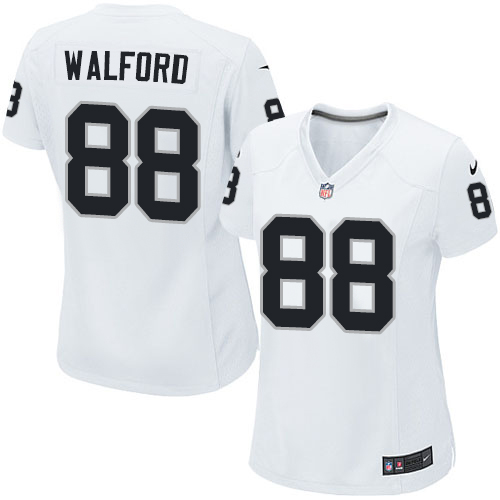 Women's Elite Clive Walford Nike Jersey White Road - #88 NFL Oakland Raiders