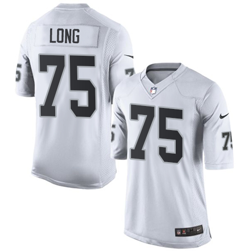 Men's Limited Howie Long Nike Jersey White Road - #75 NFL Oakland Raiders