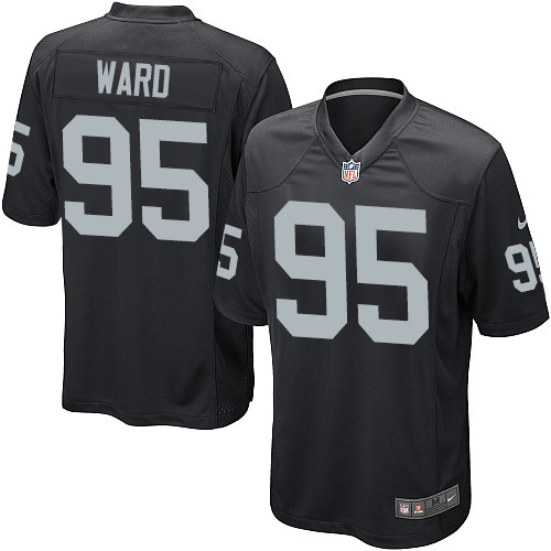 Men's Game Jihad Ward Nike Jersey Black Home - #95 NFL Oakland Raiders