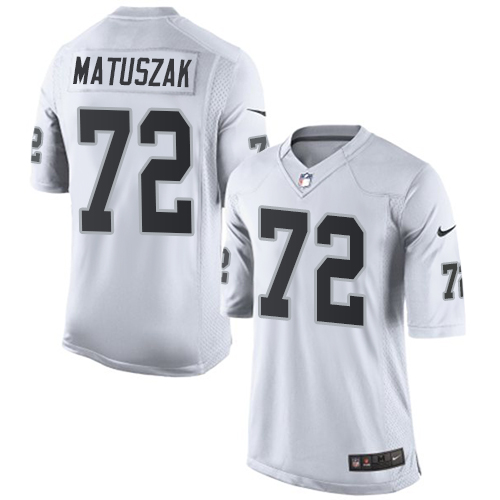 Youth Elite John Matuszak Nike Jersey White Road - #72 NFL Oakland Raiders