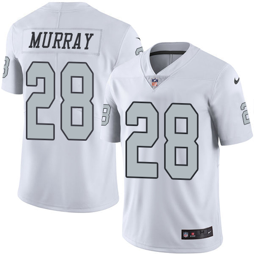 Youth Elite Latavius Murray Nike Jersey White - #28 Rush NFL Oakland Raiders
