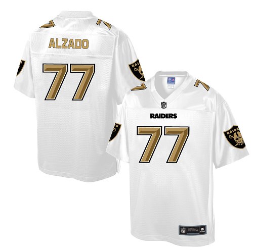 Men's Game Lyle Alzado Nike Jersey White - #77 Pro Line Fashion NFL Oakland Raiders