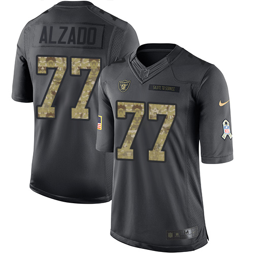 Youth Limited Lyle Alzado Nike Jersey Black - #77 2016 Salute to Service NFL Oakland Raiders