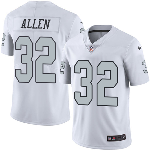Men's Elite Marcus Allen Nike Jersey White - #32 Rush NFL Oakland Raiders