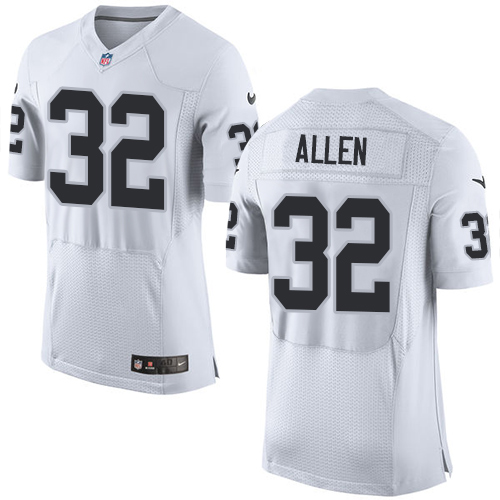 Men's Elite Marcus Allen Nike Jersey White Road - #32 NFL Oakland Raiders