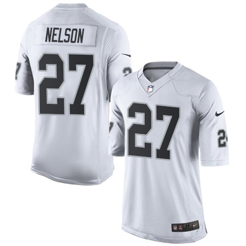 Youth Limited Reggie Nelson Nike Jersey White Road - #27 NFL Oakland Raiders