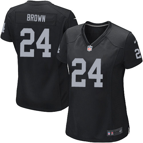 Women's Game Willie Brown Nike Jersey Black Home - #24 NFL Oakland Raiders