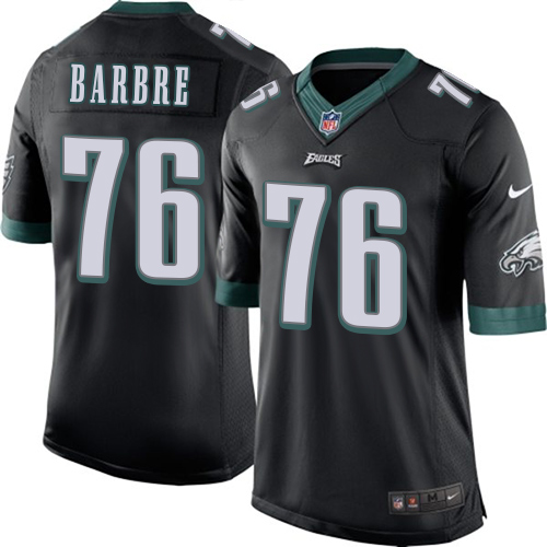 Youth Elite Allen Barbre Nike Jersey Black Alternate - #76 NFL Philadelphia Eagles