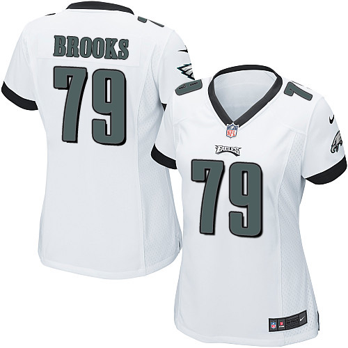 Women's Limited Brandon Brooks Nike Jersey White Road - #79 NFL Philadelphia Eagles