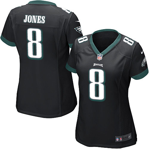 Women's Limited Donnie Jones Nike Jersey Black Alternate - #8 NFL Philadelphia Eagles