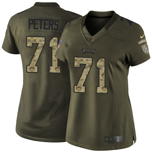 Women's Limited Jason Peters Nike Jersey Green - #71 Salute to Service NFL Philadelphia Eagles