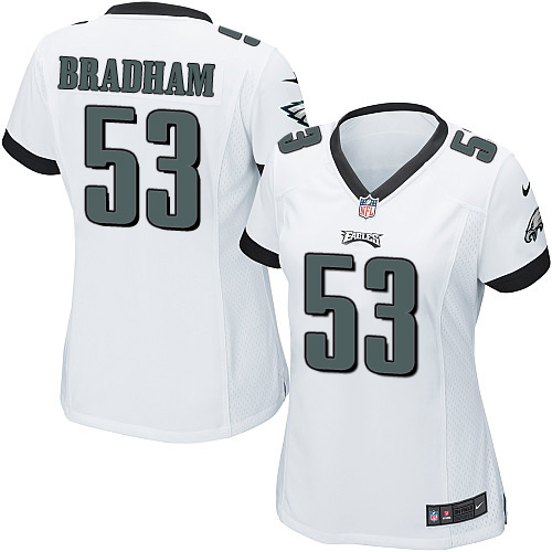 Women's Limited Nigel Bradham Nike Jersey White Road - #53 NFL Philadelphia Eagles