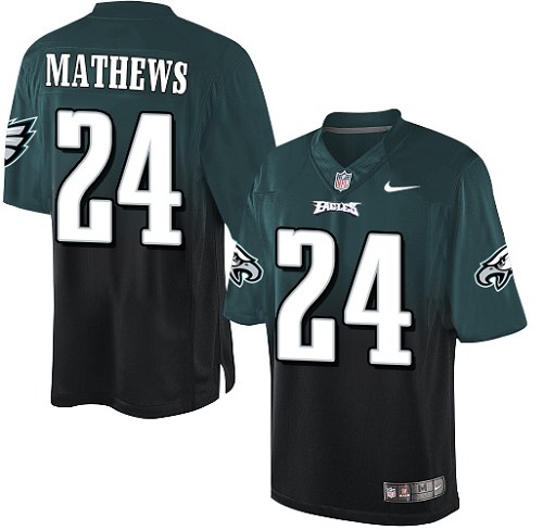 Men's Elite Ryan Mathews Nike Jersey Midnight Green/Black - #24 Fadeaway NFL Philadelphia Eagles