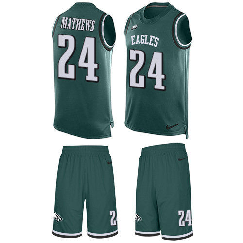 Men's Limited Ryan Mathews Nike Jersey Midnight Green - #24 Tank Top Suit NFL Philadelphia Eagles