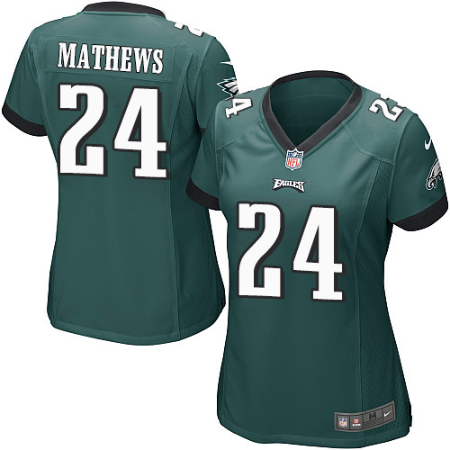 Women's Game Ryan Mathews Nike Jersey Midnight Green Home - #24 NFL Philadelphia Eagles