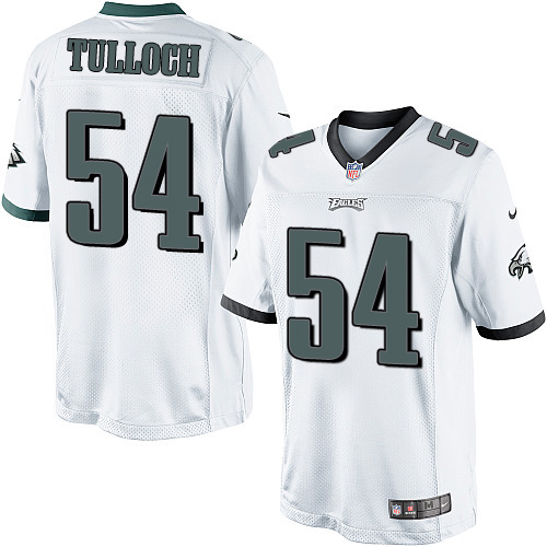 Men's Limited Stephen Tulloch Nike Jersey White Road - #54 NFL Philadelphia Eagles