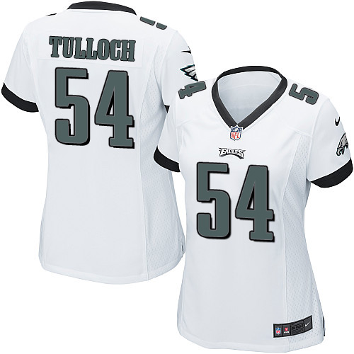Women's Game Stephen Tulloch Nike Jersey White Road - #54 NFL Philadelphia Eagles
