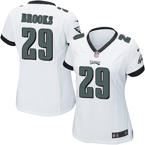 Women's Game Terrence Brooks Nike Jersey White Road - #29 NFL Philadelphia Eagles