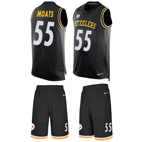 Men's Limited Arthur Moats Nike Jersey Black - #55 Tank Top Suit NFL Pittsburgh Steelers