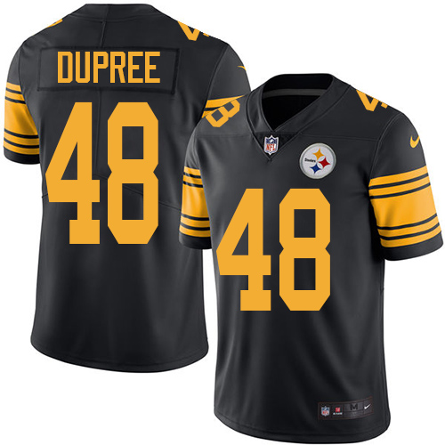 Youth Limited Bud Dupree Nike Jersey Black - #48 Rush NFL Pittsburgh Steelers