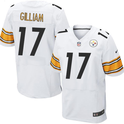 Men's Elite Joe Gilliam Nike Jersey White Road - #17 NFL Pittsburgh Steelers